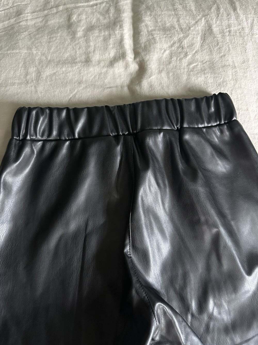 Kendall + Kylie Faux Leather Straight Leg Pants Black Women’s Size S - Picture 5 of 6